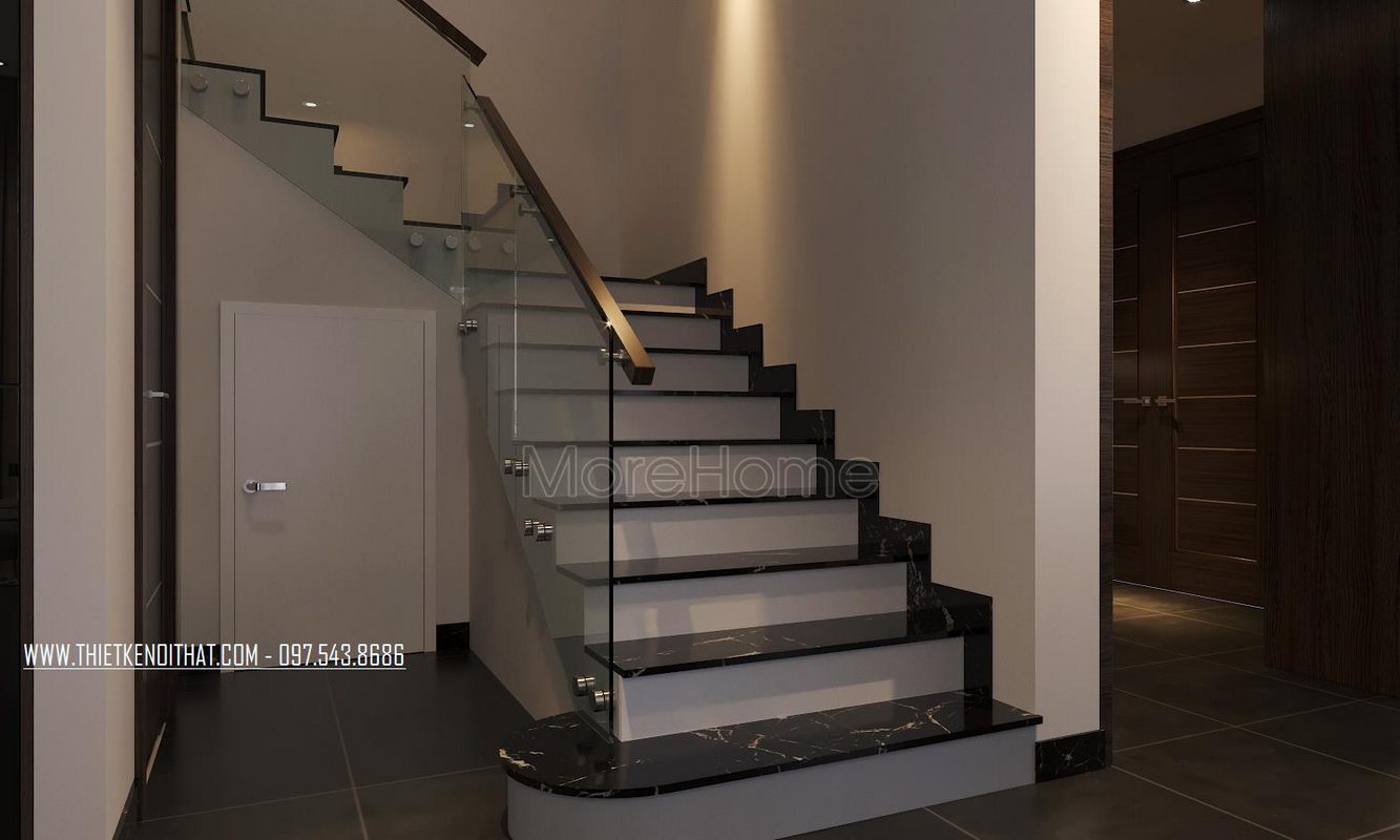 Thiết kế cầu thang biệt thự Ecopark Văn Giang 